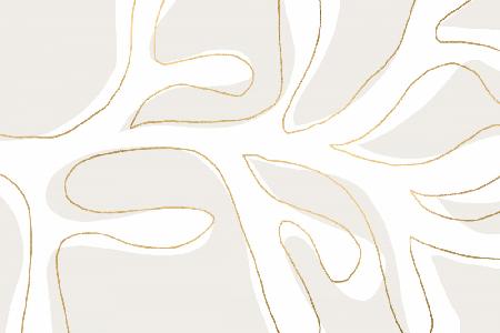 Abstrakter Zweig Weiß und Gold