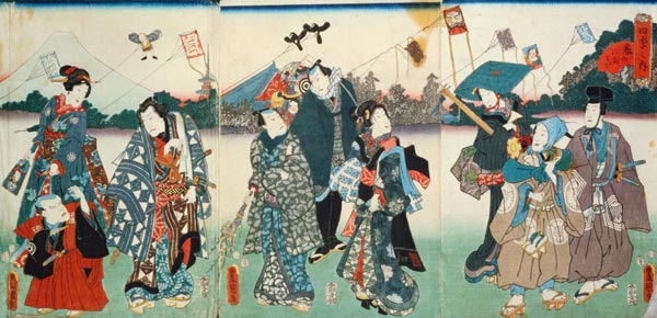 New Year's festival von Utagawa Kunisada
