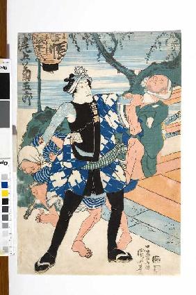 Das Attentat der Verschwörer auf Fürst Ashikaga Yorikane (Erster Akt aus dem Kabuki-Schauspiel Ein N 1832