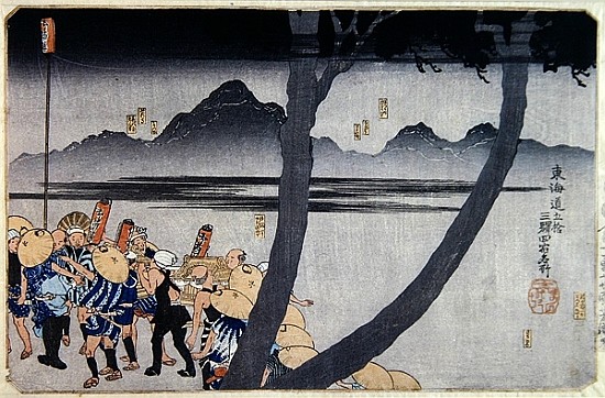 Number 2: Hodogaya, Totsuka, Fujisawa and Hiratsuka Stations, from ''Famous Views of the Fifty-three von Utagawa Kuniyoshi
