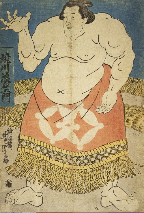 Der Sumokämpfer Sakaigawa Namiemon von Utagawa Yoshitora