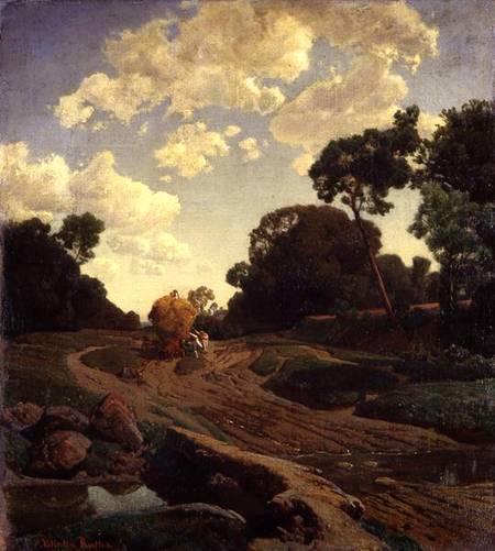 Landscape with Haywagon von Valentin Ruths