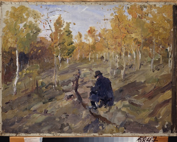 Konstantin Korowin bei der Arbeit von Valentin Alexandrowitsch Serow