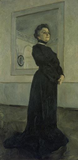 Portraet der Kuenstlerin Maria Nikolajewna Jermolowa von Valentin Alexandrowitsch Serow