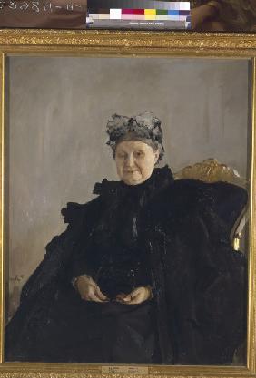 Porträt von Maria Fjodorowna Morosowa, geb. Simonowa (1830-1911) 1897