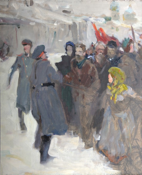 Revolutionäre Demonstration von Valentin Alexandrowitsch Serow