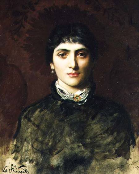 Portrait of a Woman with Dark Hair von Valentine Cameron Prinsep