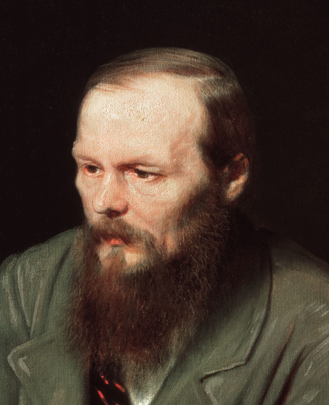 Portrait of Fyodor Dostoyevsky (1821-81) 1872 (detail of 67923) von Vasili Grigorevich Perov