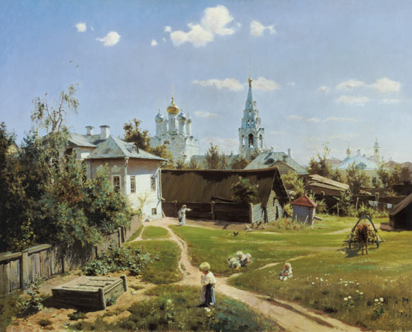 A Small Yard in Moscow von Vasilij Dimitrijewitsch Polenov