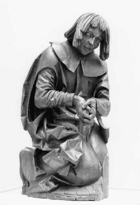 Betender Mann (wahrscheinlich zugehörig zur linken Apostelgruppe auf dem Aufsatz des Schreins des Ba 1520-23