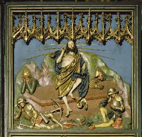Der Krakauer Marienaltar: Die Auferstehung (rechtes oberes Flügelrelief) 1477-89