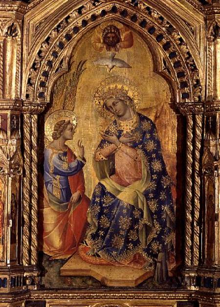 The Annunciation (part of polyptych) von Veneziano Lorenzo