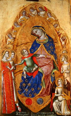 Mystic Marriage of St. Catherine of Alexandria, 1359 (oil on panel) von Veneziano Lorenzo