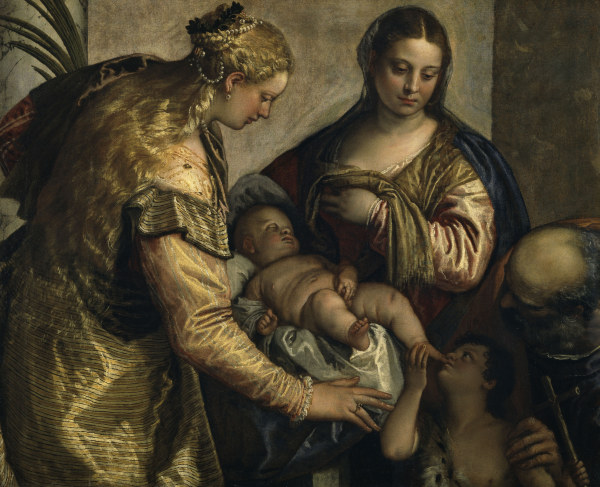 P.Veronese, Holy family and Barbara von Veronese, Paolo (eigentl. Paolo Caliari)