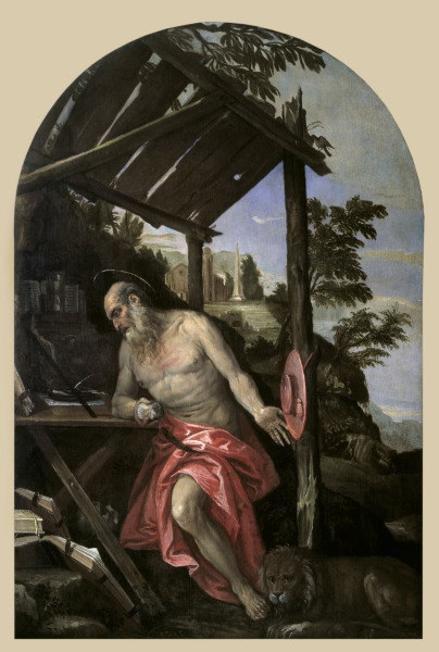 Veronese / St.Jerome / Paint./ c.1580 von Veronese, Paolo (eigentl. Paolo Caliari)