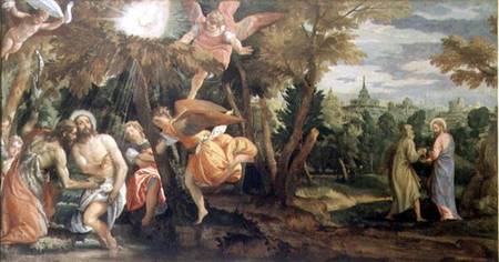 Baptism and Temptation of Christ von Veronese, Paolo (eigentl. Paolo Caliari)