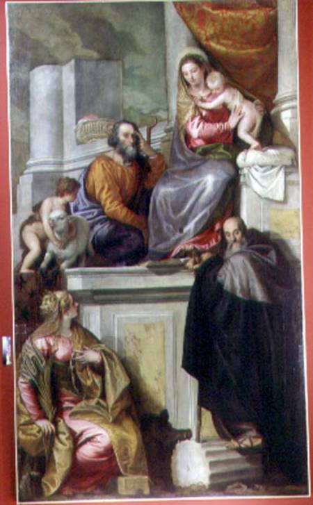 The Holy Family with St. John the Baptist, St. Anthony Abbott and St. Catherine von Veronese, Paolo (eigentl. Paolo Caliari)