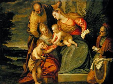 The Holy Family with St. Elizabeth and John the Baptist von Veronese, Paolo (eigentl. Paolo Caliari)