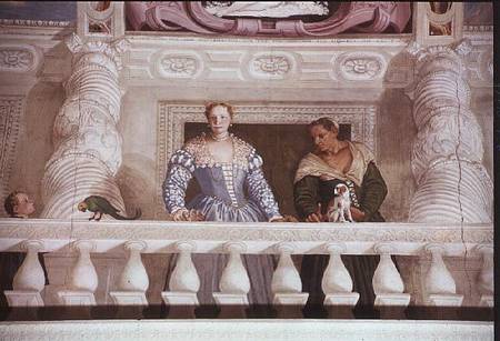 Villa Barbaro. Lady and Nurse on the Balcony von Veronese, Paolo (eigentl. Paolo Caliari)