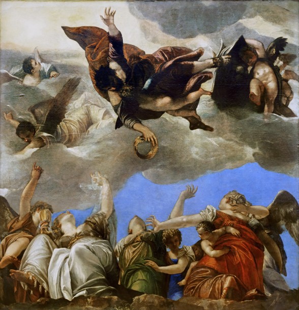 Der heilige Markus bekrönt die theologischen Tugenden von Veronese, Paolo (eigentl. Paolo Caliari)