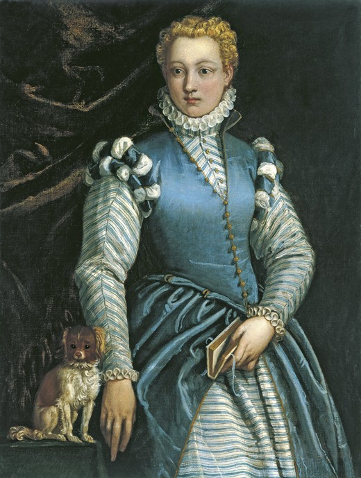 Bildnis einer Dame mit dem Hund von Veronese, Paolo (eigentl. Paolo Caliari)
