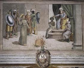 Die Feuerprobe des Heiligen Franziskus vor dem Sultan von Aegypten 1650