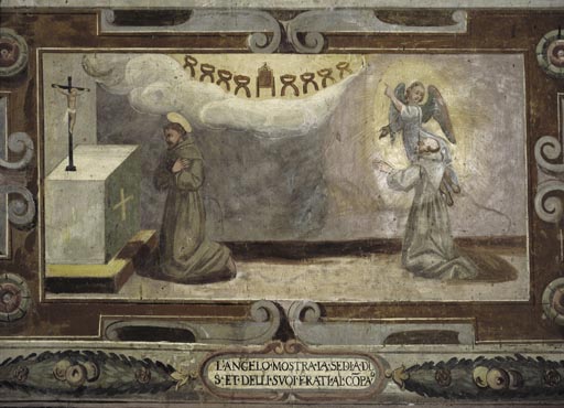 Die Vision des Heiligen Franziskus von den himmlischen Stuehlen fuer ihn und seine Mitbrueder von Vetralla Latium