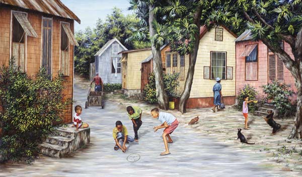 Village Life (oil on canvas)  von Victor  Collector