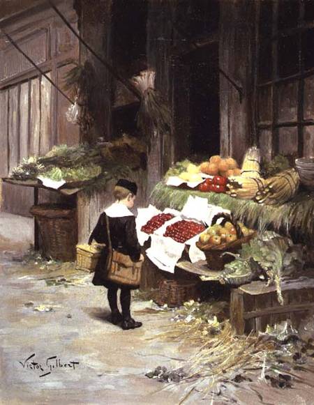 Little Boy at the Market von Victor Gabriel Gilbert