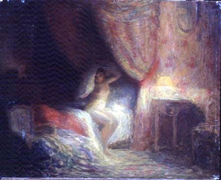 Bedroom scene bathed in light von Victor Lecomte