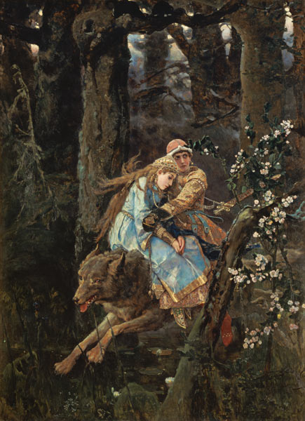 Prince Ivan on the Grey Wolf von Victor Mikhailovich Vasnetsov
