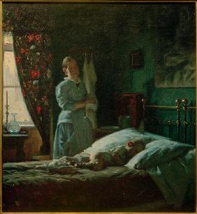 Schlafzimmerszene 1885