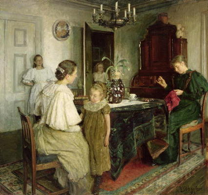 The Family of the Artist, 1895 (oil on canvas) von Viggo Johansen