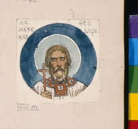 Heiliger Theodor der Waräge (Entwurf für die Fresken in der Wladimirkathedrale in Kiew)