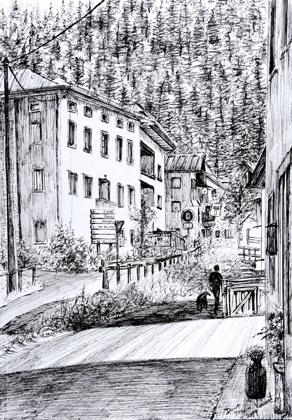 Main street in Dont Italy von Vincent Alexander Booth