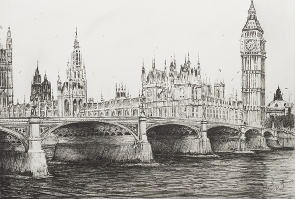 Westminster Bridge London von Vincent Alexander Booth