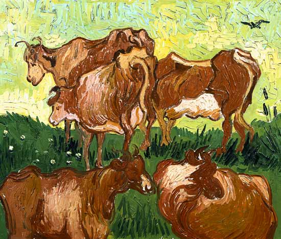 Kühe (nach Jordaens) von Vincent van Gogh
