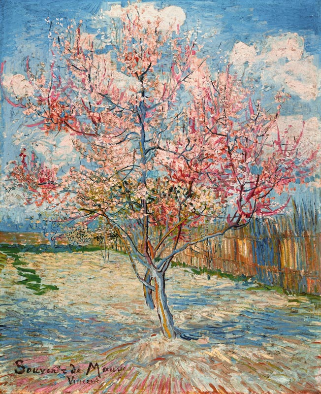 Blühende Pfirsichbäume von Vincent van Gogh