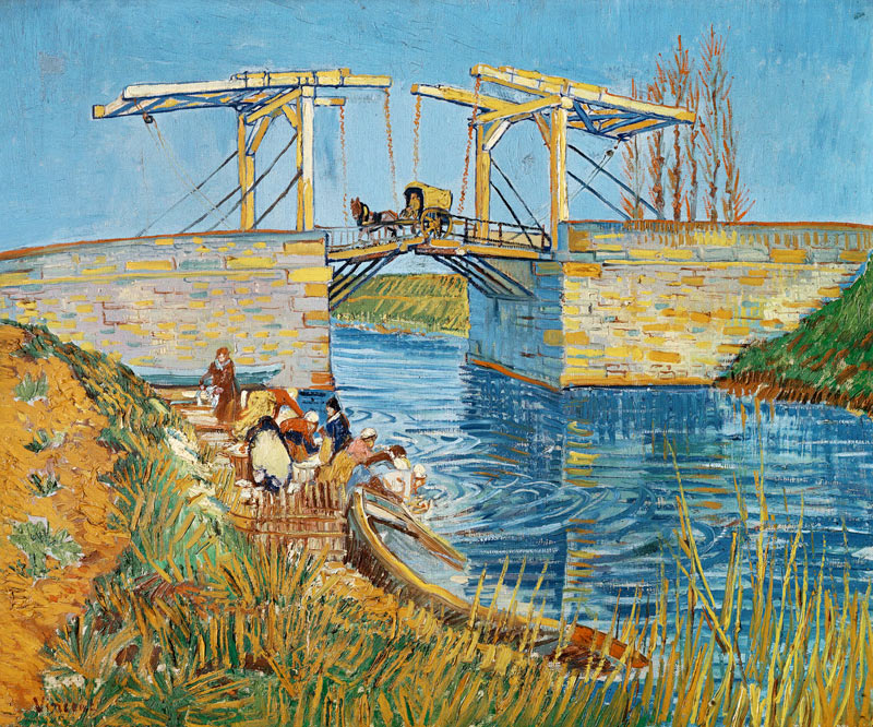 Die Brücke von Langlois mit Wäscherinnen von Vincent van Gogh