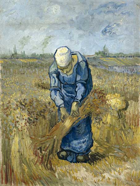 Garbenbindende Bäuerin (nach Millet) von Vincent van Gogh