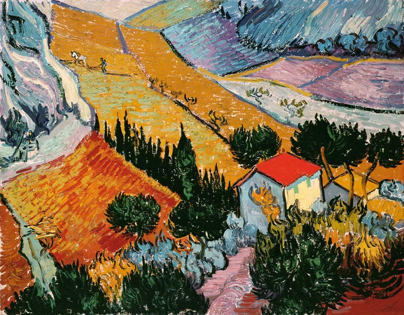 Landscape with House and Ploughman von Vincent van Gogh