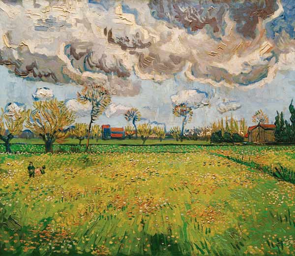 V.van Gogh, Meadow (Arles) /Paint./1889 von Vincent van Gogh