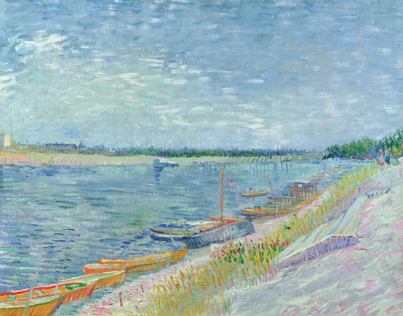 Moored Boats von Vincent van Gogh