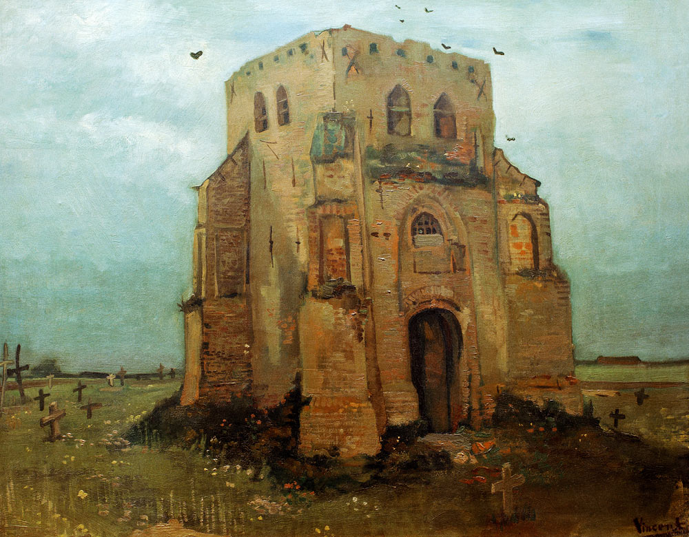 Old Church Tower at Nuenen von Vincent van Gogh