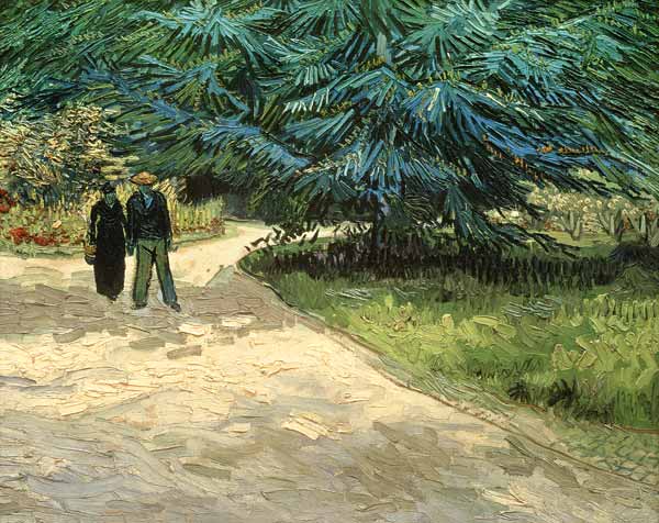 Paar im Park von Arles: Der Garten des Dichters III von Vincent van Gogh