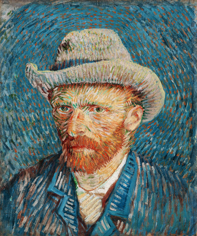 Selbstbildnis mit grauem Filzhut von Vincent van Gogh