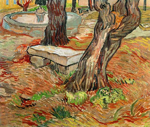 Steinbank im garten des Hospitals Saint-Paul von Vincent van Gogh