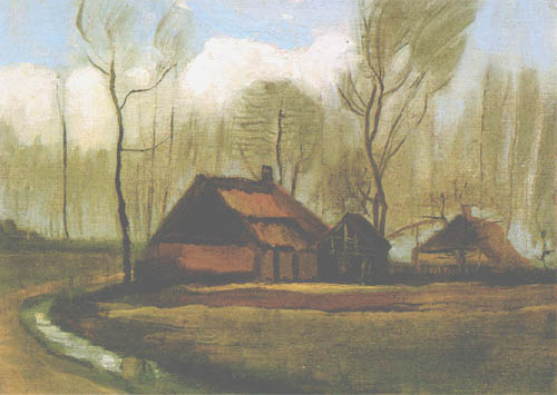 Bauernhaus zwischen Bäumen von Vincent van Gogh