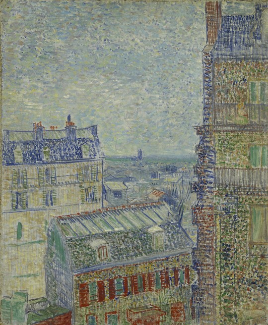 Blick auf Paris aus Theos Zimmer in der Rue Lepic von Vincent van Gogh