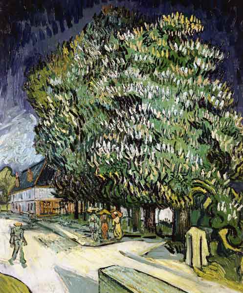 Blühende Kastanienbäume von Vincent van Gogh